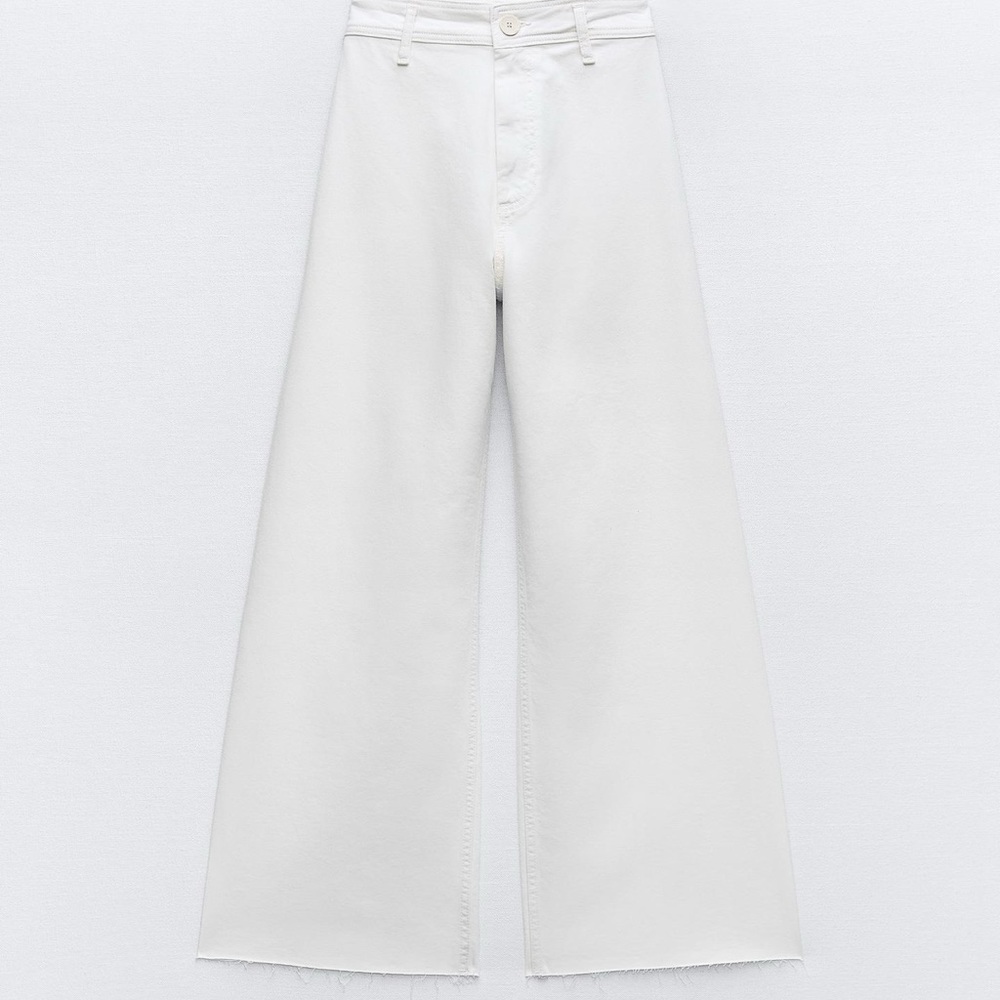 Zara High Waist Marine Jeans (White)